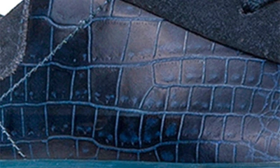 Carlos Santana Walker Reptile Embossed Sneaker In Navy