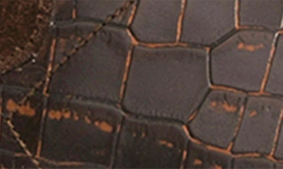 Carlos Santana Walker Reptile Embossed Sneaker In Brown