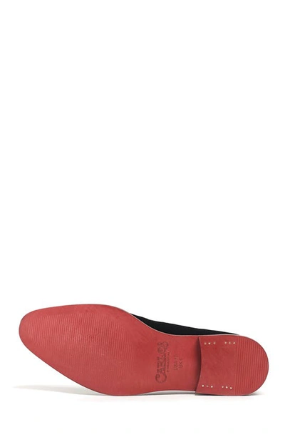 Carlos Santana Prince Velvet Loafer In Black
