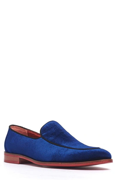 Shop Carlos Santana Prince Velvet Loafer In Navy