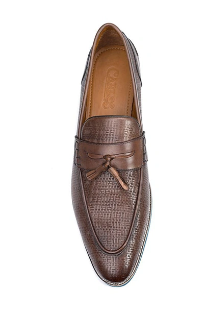 Carlos Santana Garcia Tassel Loafer In Brown