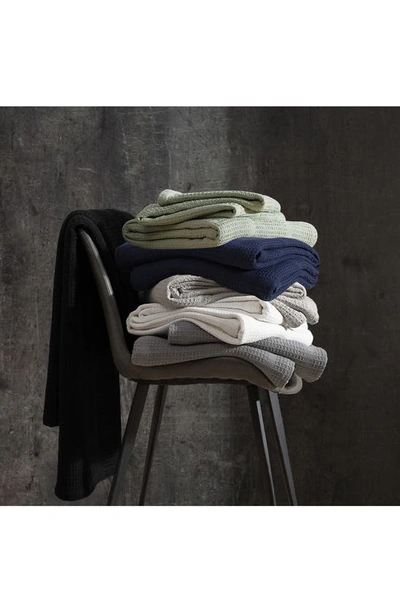 Kenneth Cole Essentials Waffle Throw Blanket In Sage Green