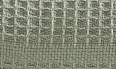 Kenneth Cole Essentials Waffle Throw Blanket In Sage Green