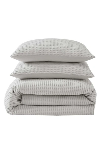 Shop Kenneth Cole Waffle Comforter & Sham Set In Grey