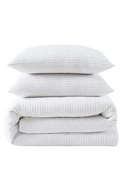 Shop Kenneth Cole Waffle Comforter & Sham Set In White