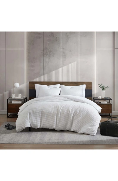 Kenneth Cole Waffle Comforter & Sham Set In White
