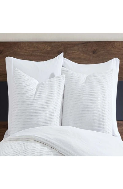 Kenneth Cole Waffle Comforter & Sham Set In White