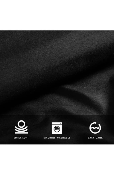 Kenneth Cole Solid Recycled Polyester Sheet Set In Black