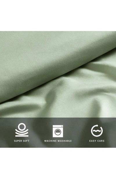 Shop Kenneth Cole Solid Recycled Polyester Sheet Set In Sage Green