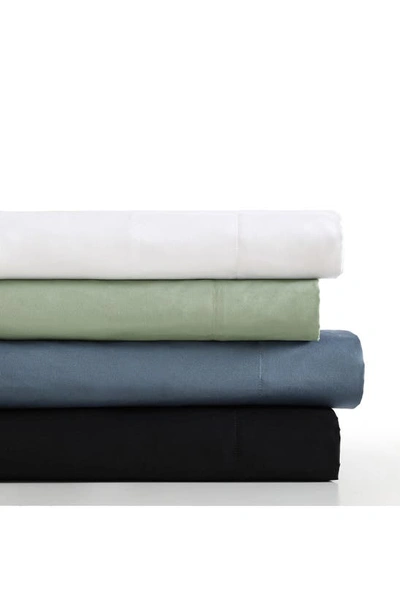 Shop Kenneth Cole Solid Recycled Polyester Sheet Set In Denim Blue