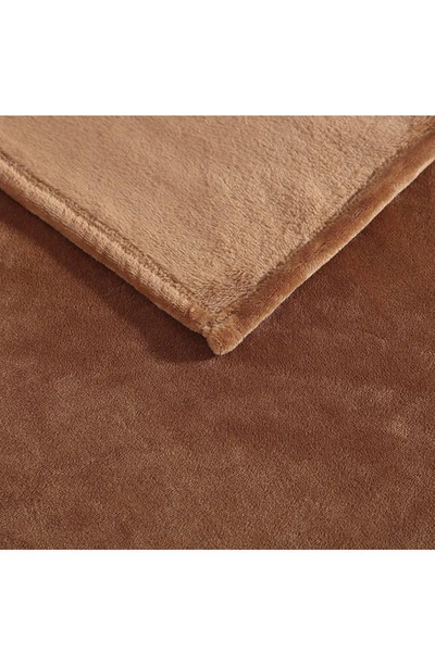 Kenneth Cole Solid Throw Blanket In Ginger Orange