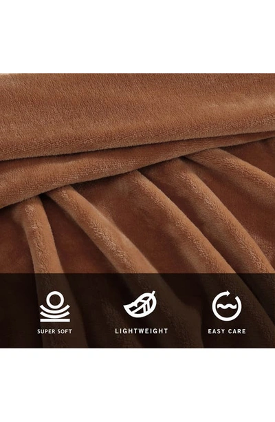 Kenneth Cole Solid Throw Blanket In Ginger Orange