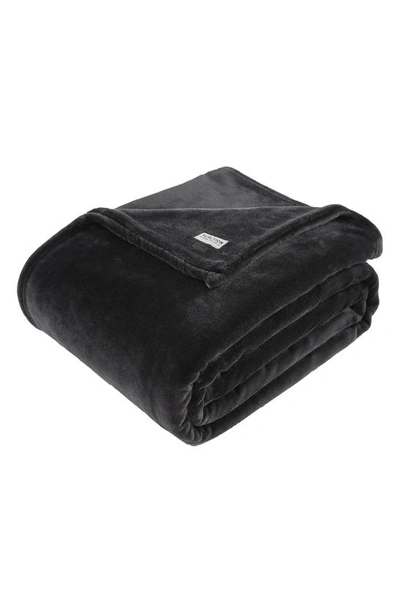 Shop Kenneth Cole Solid Throw Blanket In Black