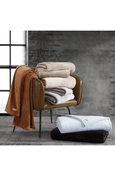 Kenneth Cole Solid Throw Blanket In Black