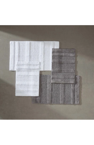 Kenneth Cole Set Of 2 Waffle Bath Mats In Pebble Grey