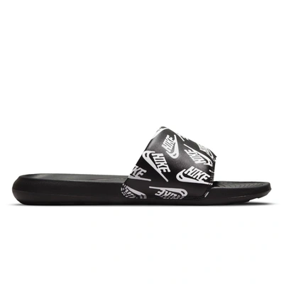 Shop Nike Victori One Slide Print Black/white-black Cn9678-008 Men's
