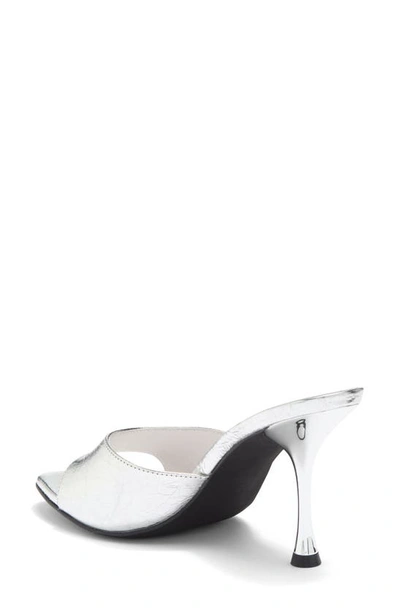 Shop Jeffrey Campbell Agent Slide Sandal In Silver Metallic