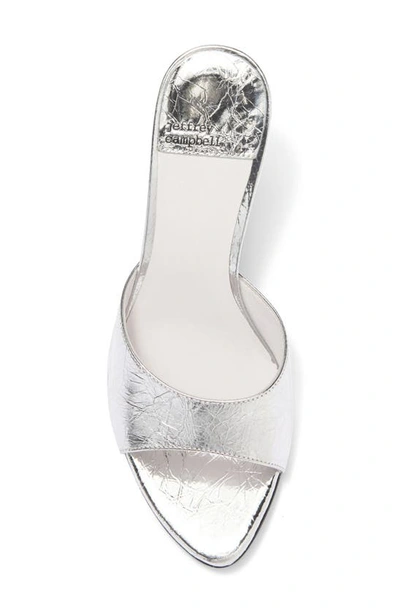 Shop Jeffrey Campbell Agent Slide Sandal In Silver Metallic