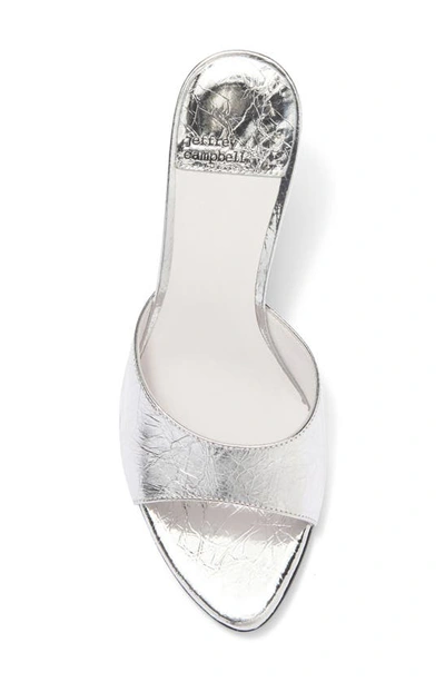 Jeffrey Campbell Agent Slide Sandal In Silver Metallic