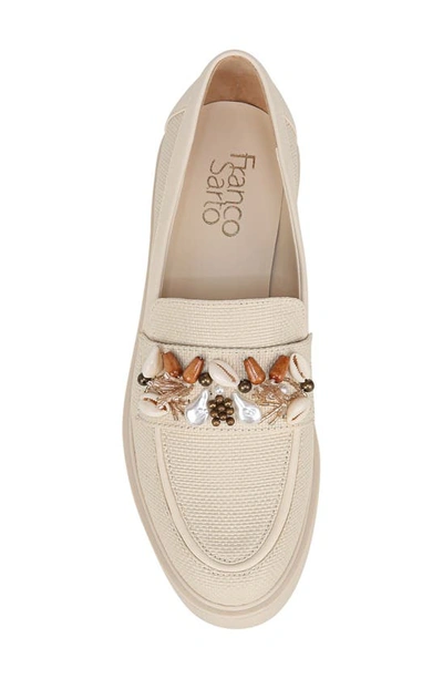 Franco Sarto Carolynn-shell Lug Sole Loafers In Beige