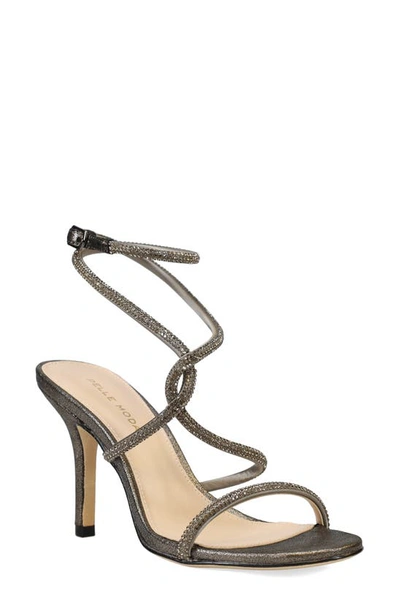 Shop Pelle Moda Kaleah Crystal Strappy Sandal In Pewter