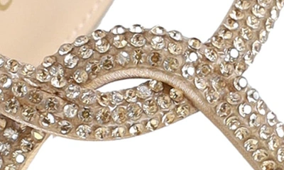 Shop Pelle Moda Kaleah Crystal Strappy Sandal In Platinum Gold