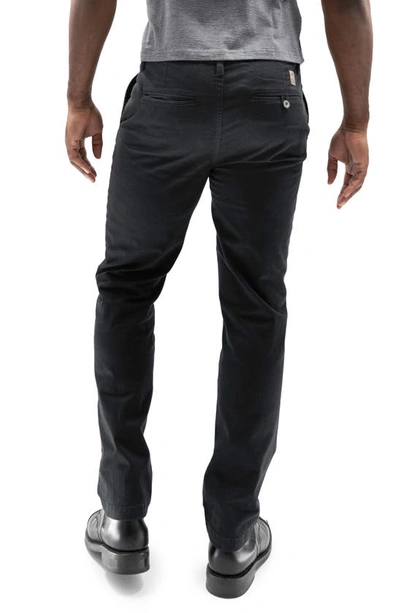Devil-dog Dungarees Straight Leg Stretch Twill Chinos In Black