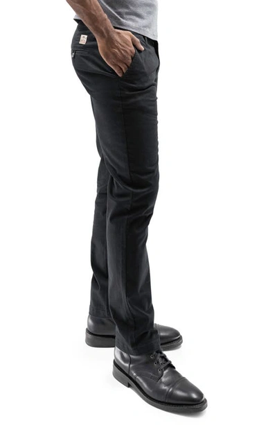 Devil-dog Dungarees Straight Leg Stretch Twill Chinos In Black