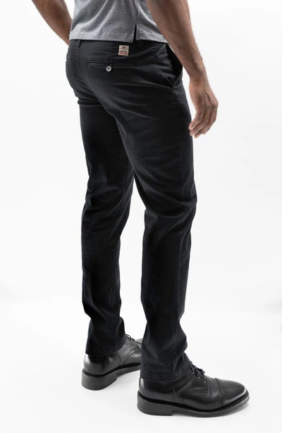 Devil-dog Dungarees Straight Leg Stretch Twill Chinos In Black