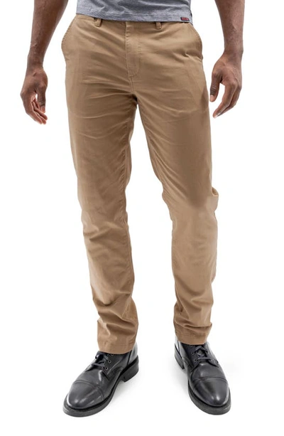 Shop Devil-dog Dungarees Performance Stretch Chino Pants In Dark Khaki