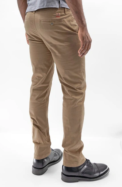 Devil-dog Dungarees Straight Leg Stretch Twill Chinos In Dark Khaki
