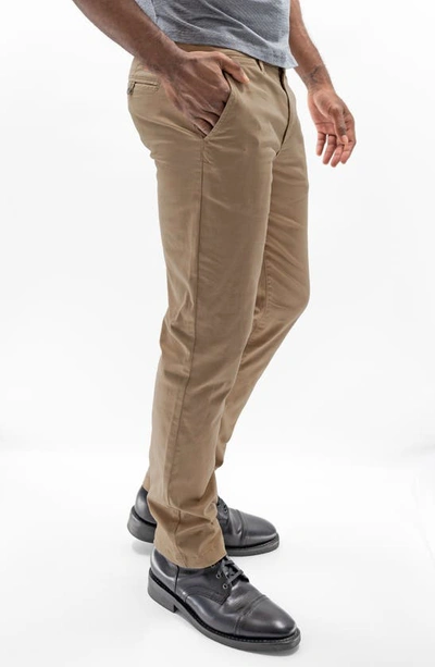 Devil-dog Dungarees Straight Leg Stretch Twill Chinos In Dark Khaki
