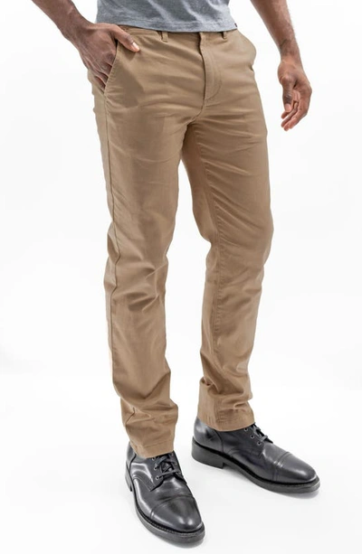 Devil-dog Dungarees Straight Leg Stretch Twill Chinos In Dark Khaki