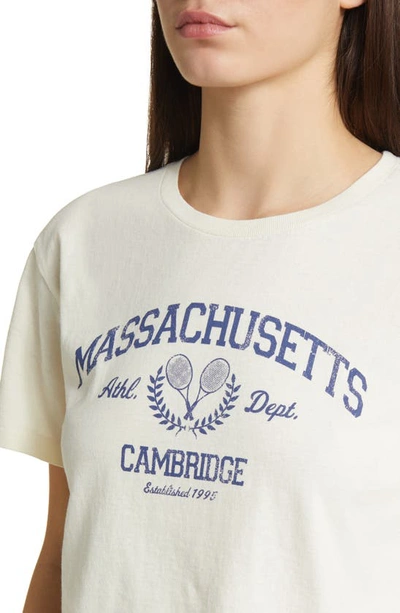 Shop Golden Hour Massachusetts Athletic Dept Graphic T-shirt In Washed Marshmallow