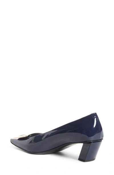 Shop Roger Vivier Belle Vivier Buckle Pump In Navy