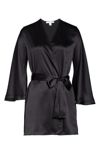 Shop Rya Collection Heavenly Satin Wrap In Black