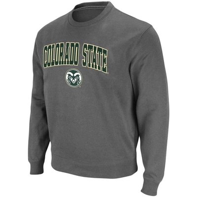 Shop Colosseum Charcoal Colorado State Rams Arch & Logo Tackle Twill Pullover Sweatshirt