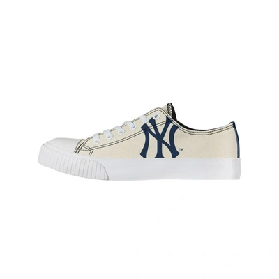 Shop Foco Cream New York Yankees Low Top Canvas Shoes