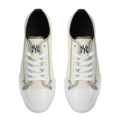 Shop Foco Cream New York Yankees Low Top Canvas Shoes