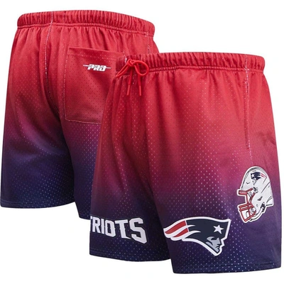 Shop Pro Standard Navy/red New England Patriots Ombre Mesh Shorts