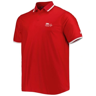 Shop Under Armour Red 3m Open Playoff 2.0 Pique Performance Polo