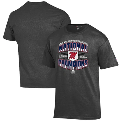 Shop Champion Baseball College World Series S Locker Room T-shirt In Heather Charcoal