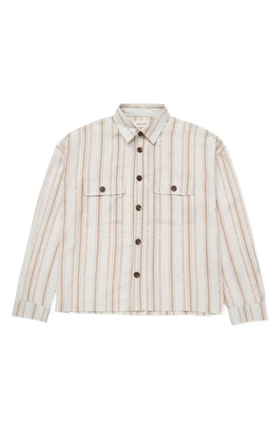 Shop Honor The Gift Honor Stripe Button-up Shirt In Bone