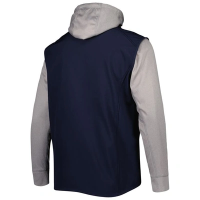 Shop Dunbrooke Navy/heather Gray New York Yankees Alpha Full-zip Jacket