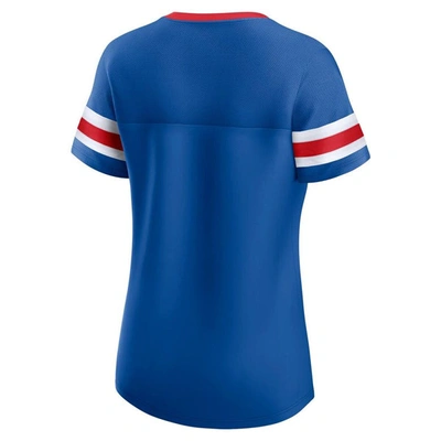 Fanatics Branded Royal New York Giants Original State Lace-up T-shirt In Royal