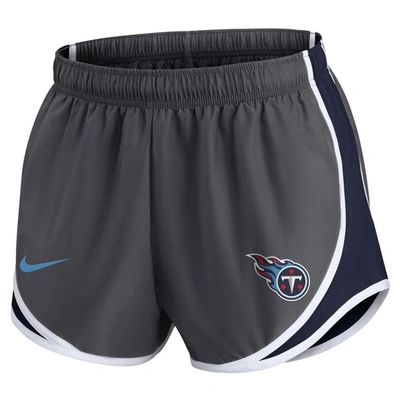 Shop Nike Charcoal Tennessee Titans Logo Performance Tempo Shorts