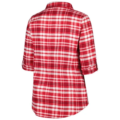 Profile Scarlet Ohio State Buckeyes Plus Size Mainstay Long Sleeve Button-up Shirt In Scarlet