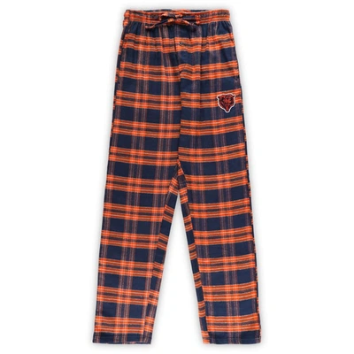 Shop Concepts Sport Navy/orange Chicago Bears Big & Tall Flannel Sleep Set