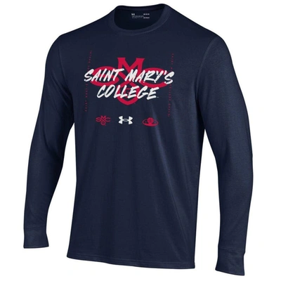 Shop Under Armour Youth   Navy Saint Mary's Gaels 2023 On Court Bench Unity Long Sleeve T-shirt