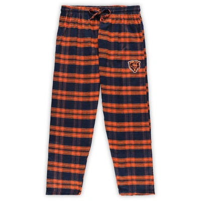 Shop Concepts Sport Navy/orange Chicago Bears Plus Size Badge T-shirt & Pants Sleep Set